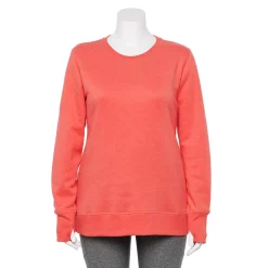 Plus Size Tek Gear® Ultrasoft Fleece Crewneck Sweatshirt -The Tek Style Shop 5000133 Destiny Coral