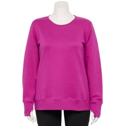 Plus Size Tek Gear® Ultrasoft Fleece Crewneck Sweatshirt -The Tek Style Shop 5000133 Fantasy Berry