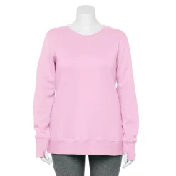 Plus Size Tek Gear® Ultrasoft Fleece Crewneck Sweatshirt -The Tek Style Shop 5000133 Fresh Tulip