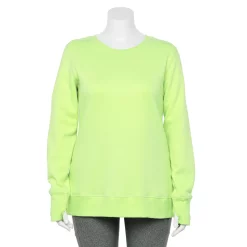 Plus Size Tek Gear® Ultrasoft Fleece Crewneck Sweatshirt -The Tek Style Shop 5000133 Green Romantica