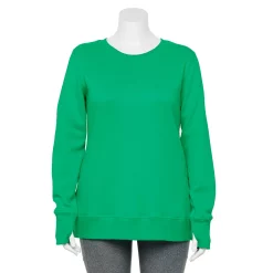 Plus Size Tek Gear® Ultrasoft Fleece Crewneck Sweatshirt -The Tek Style Shop 5000133 Monet Green