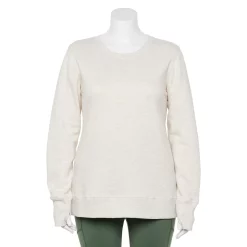 Plus Size Tek Gear® Ultrasoft Fleece Crewneck Sweatshirt -The Tek Style Shop 5000133 Oatmeal Heather