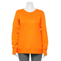 Plus Size Tek Gear® Ultrasoft Fleece Crewneck Sweatshirt -The Tek Style Shop 5000133 Orange Jazz