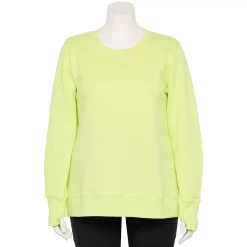 Plus Size Tek Gear® Ultrasoft Fleece Crewneck Sweatshirt -The Tek Style Shop 5000133 Real Lemon