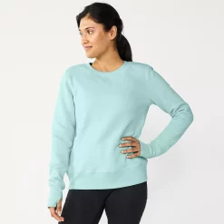 Women's Tek Gear® Ultrasoft Fleece Sweatshirt -The Tek Style Shop 5011252 Aqua Crystal