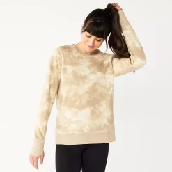 Women's Tek Gear® Ultrasoft Fleece Sweatshirt -The Tek Style Shop 5011252 Beige Dye Effect