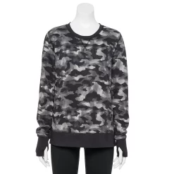 Women's Tek Gear® Ultrasoft Fleece Sweatshirt -The Tek Style Shop 5011252 Gray Camo