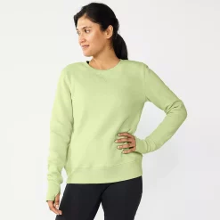 Women's Tek Gear® Ultrasoft Fleece Sweatshirt -The Tek Style Shop 5011252 Green Romantica