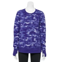 Women's Tek Gear® Ultrasoft Fleece Sweatshirt -The Tek Style Shop 5011252 Navy Camo