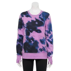 Women's Tek Gear® Ultrasoft Fleece Sweatshirt -The Tek Style Shop 5011252 Purple Dye Effect