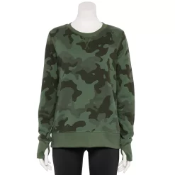 Women's Tek Gear® Ultrasoft Fleece Sweatshirt -The Tek Style Shop 5011252 Sage Camo