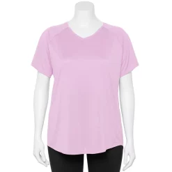 Plus Size Tek Gear® Performance Core V-Neck Tee -The Tek Style Shop 5016444 Daydream Purple