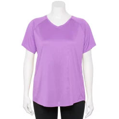 Plus Size Tek Gear® Performance Core V-Neck Tee -The Tek Style Shop 5016444 Lavender