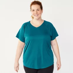 Plus Size Tek Gear® Performance Core V-Neck Tee -The Tek Style Shop 5016444 Moondance