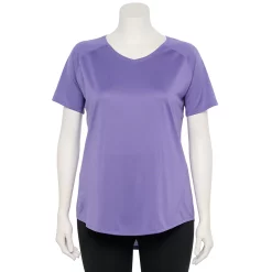 Plus Size Tek Gear® Performance Core V-Neck Tee -The Tek Style Shop 5016444 Piper Purple