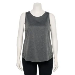 Plus Size Tek Gear® Performance Core Tank -The Tek Style Shop 5025837 Charcoal