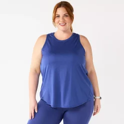 Plus Size Tek Gear® Performance Core Tank -The Tek Style Shop 5025837 Finley Blue