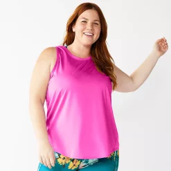 Plus Size Tek Gear® Performance Core Tank -The Tek Style Shop 5025837 Fuchsia Cashmere