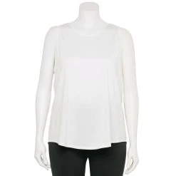 Plus Size Tek Gear® Performance Core Tank -The Tek Style Shop 5025837 Modern White