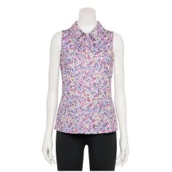 Women's Tek Gear® Sleeveless Golf Polo 18 Women's Tek Gear® Sleeveless Golf Polo -The Tek Style Shop 5068427 Purple Ditsy