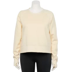 Plus Size Tek Gear® Ultrasoft Oversized Fleece Sweatshirt -The Tek Style Shop 5128330 Lemon Frost