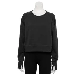 Women's Tek Gear® Ultrasoft Fleece Oversized Sweatshirt -The Tek Style Shop 5128574 Mineral Black