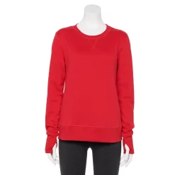 Petite Tek Gear® Ultrasoft Fleece Crewneck Sweatshirt -The Tek Style Shop 5146364 Chicago Red