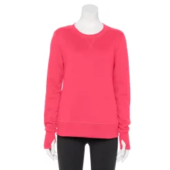 Petite Tek Gear® Ultrasoft Fleece Crewneck Sweatshirt -The Tek Style Shop 5146364 Fanatic Pink