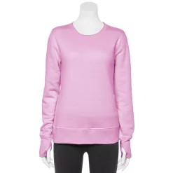 Petite Tek Gear® Ultrasoft Fleece Crewneck Sweatshirt -The Tek Style Shop 5146364 Lavender