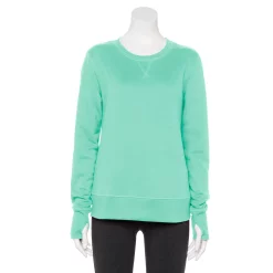 Petite Tek Gear® Ultrasoft Fleece Crewneck Sweatshirt -The Tek Style Shop 5146364 Shy Green