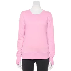 Petite Tek Gear® Ultrasoft Fleece Crewneck Sweatshirt -The Tek Style Shop 5146364 Strawberry Malt