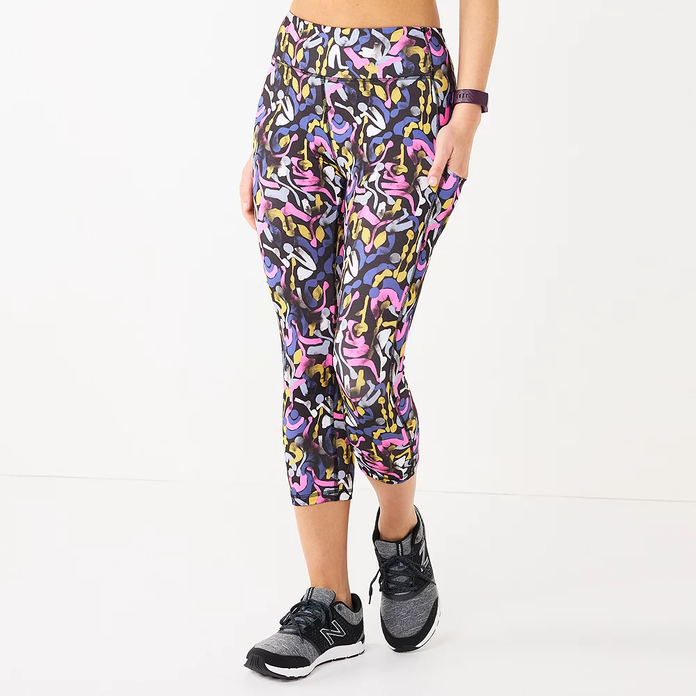 Plus Size Tek Gear® Pocket High-Waisted Capri Leggings 4 Plus Size Tek Gear® Pocket High-Waisted Capri Leggings - Image 4