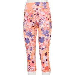 Plus Size Tek Gear® Pocket High-Waisted Capri Leggings 27 Plus Size Tek Gear® Pocket High-Waisted Capri Leggings -The Tek Style Shop 5182885 Orange Wildflowers