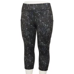 Plus Size Tek Gear® Pocket High-Waisted Capri Leggings 24 Plus Size Tek Gear® Pocket High-Waisted Capri Leggings -The Tek Style Shop 5182885 Slate Shapes