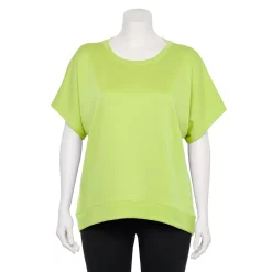 Plus Size Tek Gear® Stretch Fleece Tee -The Tek Style Shop 5197872 Green Romantica