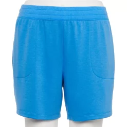 Plus Size Tek Gear® Stretch Fleece Shorts -The Tek Style Shop 5197932 Beyond Blue