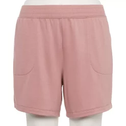 Plus Size Tek Gear® Stretch Fleece Shorts -The Tek Style Shop 5197932 Martini Rose