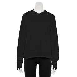 Women's Tek Gear® Stretch Fleece Hoodie -The Tek Style Shop 5212789 Black