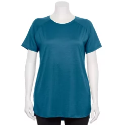 Plus Size Tek Gear® High Slit Tunic Tee -The Tek Style Shop 5227026 Blue Crayon