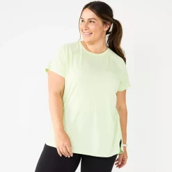 Plus Size Tek Gear® High Slit Tunic Tee -The Tek Style Shop 5227026 Brisk Mint