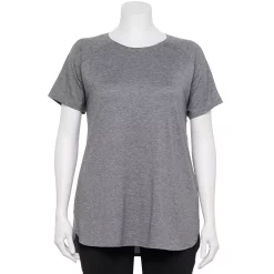 Plus Size Tek Gear® High Slit Tunic Tee -The Tek Style Shop 5227026 Charcoal