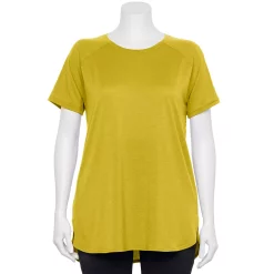 Plus Size Tek Gear® High Slit Tunic Tee -The Tek Style Shop 5227026 Lime Verbena