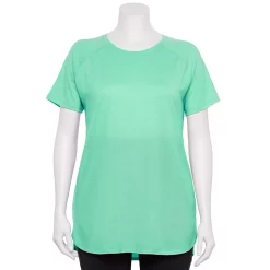 Plus Size Tek Gear® High Slit Tunic Tee -The Tek Style Shop 5227026 Shy Green