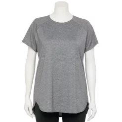 Plus Size Tek Gear® High Slit Tunic Tee -The Tek Style Shop 5227026 Smoky Slate