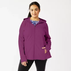 Plus Size Tek Gear® Essential Hooded Jacket -The Tek Style Shop 5227131 Ravishing Orchid