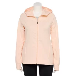 Plus Size Tek Gear® Essential Hooded Jacket -The Tek Style Shop 5227131 Shhh Peach