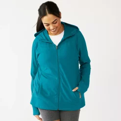 Plus Size Tek Gear® Essential Hooded Jacket -The Tek Style Shop 5227131 Spectacular Teal