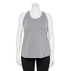 Plus Size Tek Gear® Racerback Tank -The Tek Style Shop 5227178 Smokey Slate
