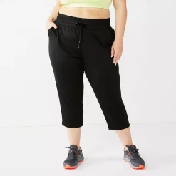 Plus Size Tek Gear® Weekend Straight-Leg Capris -The Tek Style Shop 5231581 Black