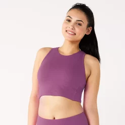 Tek Gear® Essential Low-Impact Longline Sports Bra -The Tek Style Shop 5232451 Ravishing Orchid